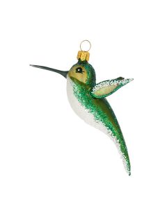Glass figure, hummingbird, 10 cm, green